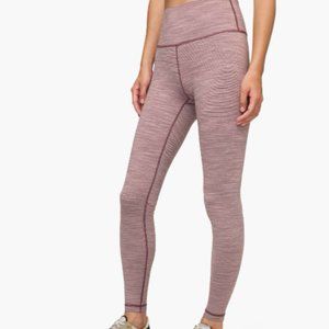 Lululemon Wunder Under High Rise Tight Luxtreme Purple Striped • Size 6